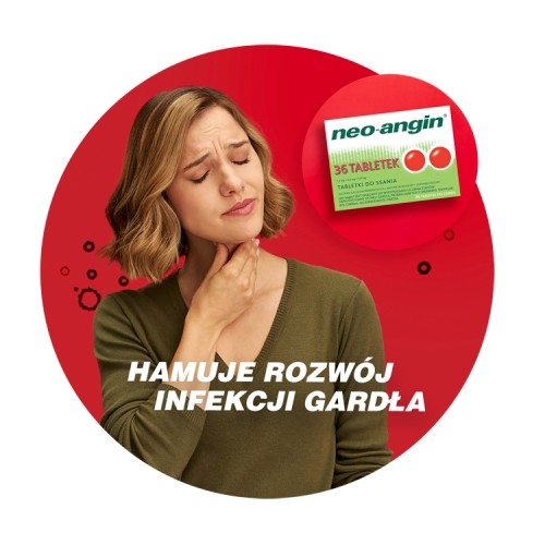 Zdjęcie produktu - 2 NEO-ANGIN  z cukrem - 36 tabletek do ssania 