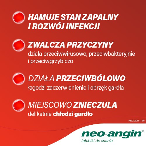 Zdjęcie produktu - 1 Neo-Angin z cukrem, 36 tabletek do ssania