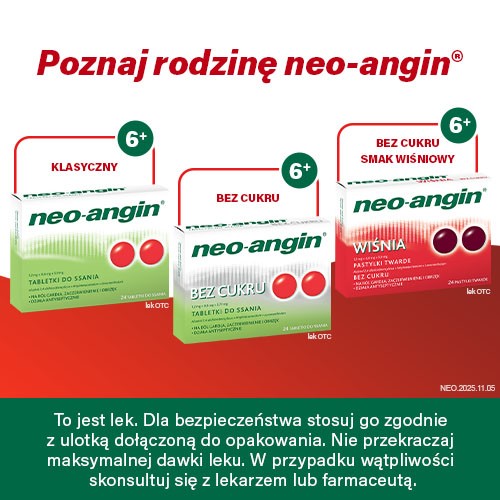 Zdjęcie produktu - 4 Neo-Angin z cukrem, 36 tabletek do ssania