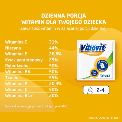 Zdjęcie produktu - 1 VIBOVIT BOBAS Waniliowy - 30 saszetek 