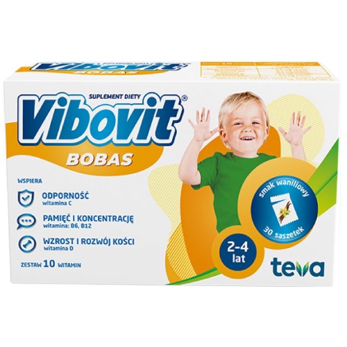 Zdjęcie produktu - 4 VIBOVIT BOBAS Waniliowy - 30 saszetek 