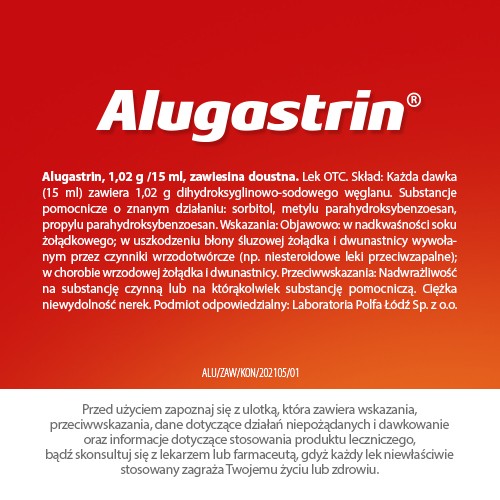 Zdjęcie produktu - 6 ALUGASTRIN Zawiesina, 250 ml 
