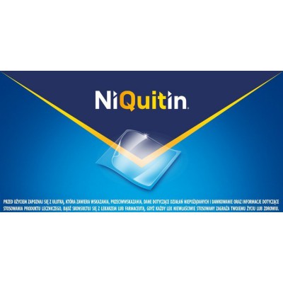 Zdjęcie produktu - 0 NIQUITIN  - 21 mg / 24 h - 7 plastrów przezroczystych 