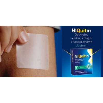 Zdjęcie produktu - 4 NIQUITIN  - 21 mg / 24 h - 7 plastrów przezroczystych 