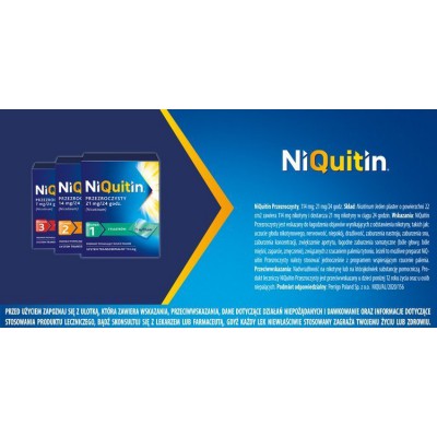 Zdjęcie produktu - 6 NIQUITIN  - 21 mg / 24 h - 7 plastrów przezroczystych 