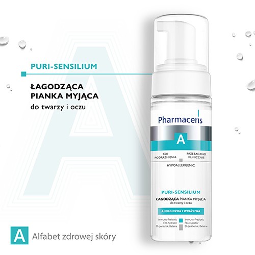 Zdjęcie produktu - 0 PHARMACERIS A Puri-Sensilium łagodząca pianka myjąca, 150 ml