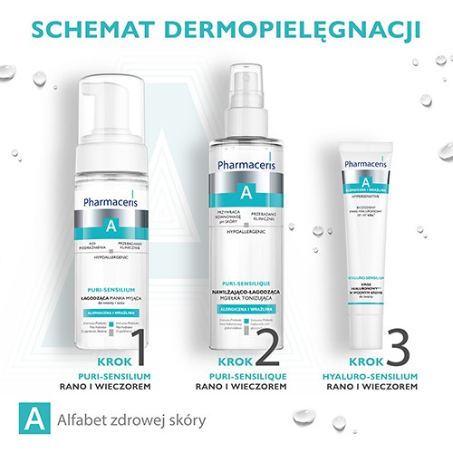 Zdjęcie produktu - 3 PHARMACERIS A Puri-Sensilium łagodząca pianka myjąca, 150 ml