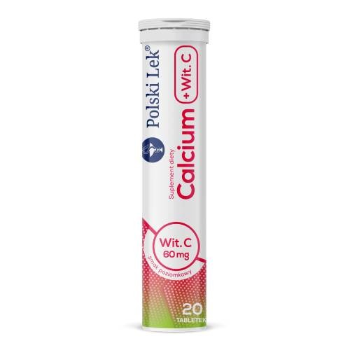Zdjęcie produktu - 0 Calcium z witaminą C smak poziomkowy, 20 tabl.