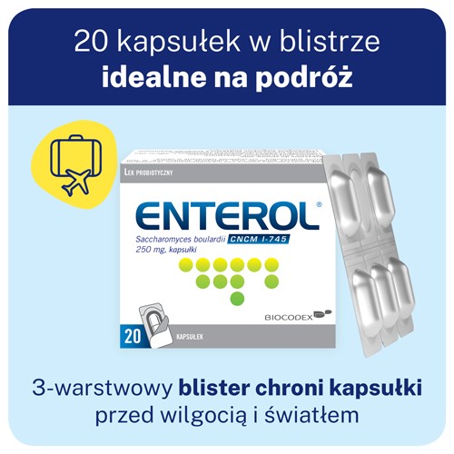 Miniaturka artykułu - #0 Enterol 250 mg, 20 kapsułek