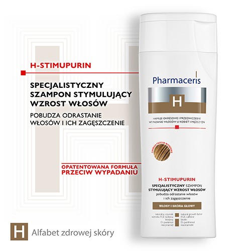 Miniaturka artykułu - #0 PHARMACERIS H STIMUPURIN Szampon stymulujący wzrost włos&oacute;w, 250 ml