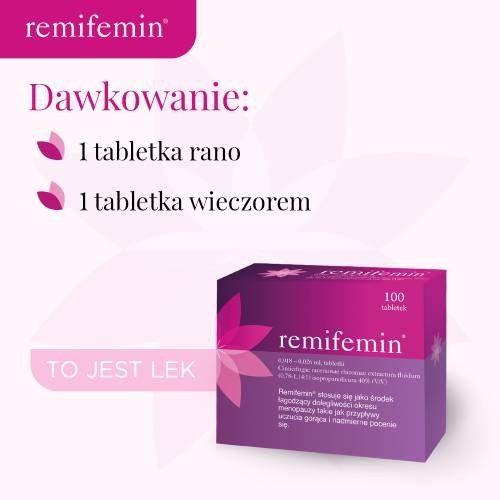 Zdjęcie produktu - 3 REMIFEMIN Lek na menopauzę, 100 tabletek