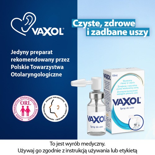 Miniaturka artykułu - #0 VAXOL do usuwania woskowiny usznej spray - 10 ml 