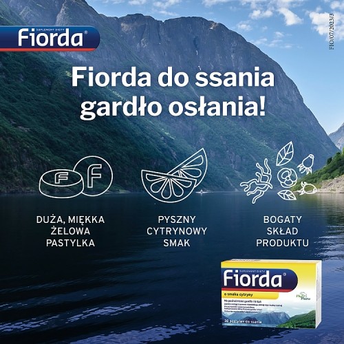 Zdjęcie produktu - 3 FIORDA o smaku cytryny, 30 past. do ssania
