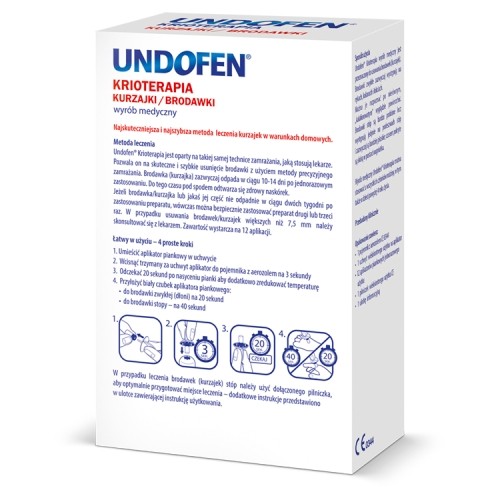 Miniaturka artykułu - #0 Undofen Krioterapia kurzajki brodawki, 50 ml