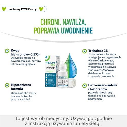 Zdjęcie produktu - 2 Thealoz Duo 3% Krople do oczu, 10 ml