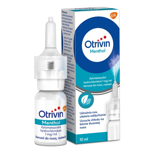 Miniaturka artykułu - #0 OTRIVIN MENTHOL Aerozol do nosa, 10ml