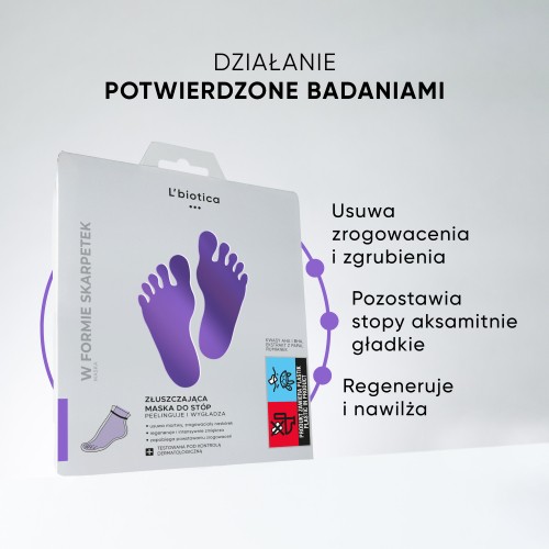 Miniaturka artykułu - #1 L' BIOTICA Maska złuszczająca do st&oacute;p - 40 ml