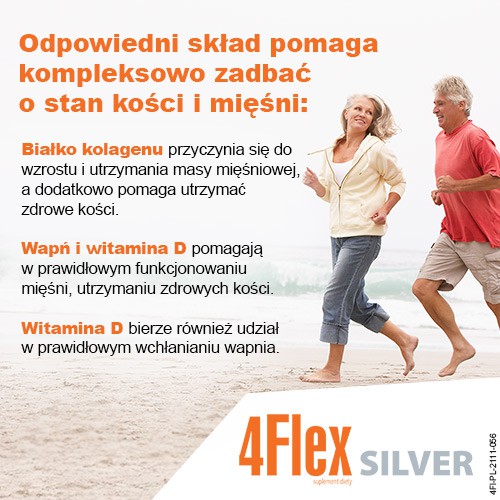 Zdjęcie produktu - 4 4FLEX Silver - 30 saszetek kolagen na stawy