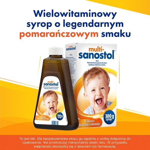 Zdjęcie produktu - 3 Multi-Sanostol Syrop wielowitaminowy dla dzieci, 300 g