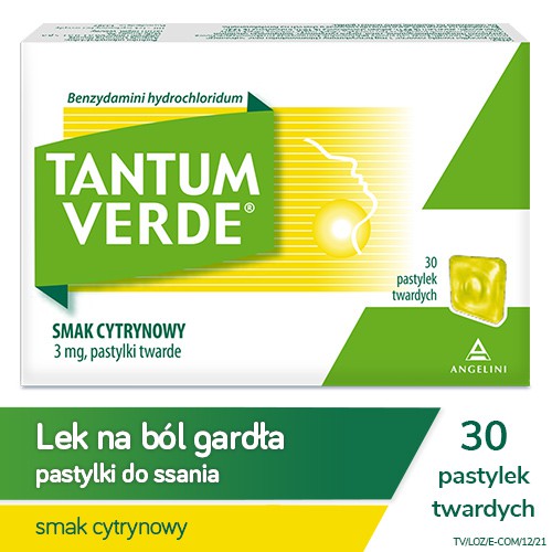 Miniaturka artykułu - #0 TANTUM  VERDE o smaku cytrynowym - 30 pastylek 