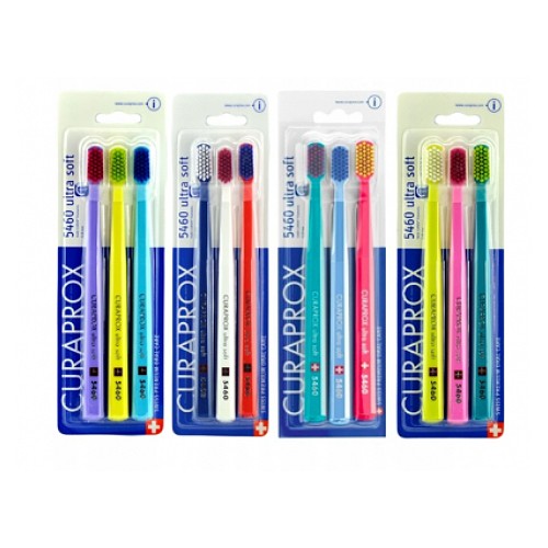Zdjęcie produktu - 0 CURAPROX CS 5460 Szczoteczka manualna ultra miękka - mix kolor&oacute;w, 3 sztuki