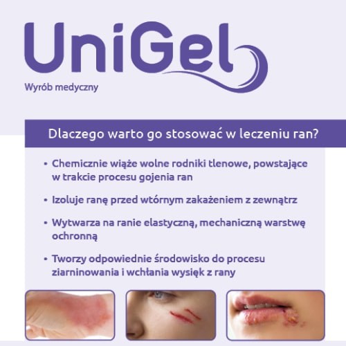 Miniaturka artykułu - #1 UNIGEL Hydrofilowy żel na rany - 5 g