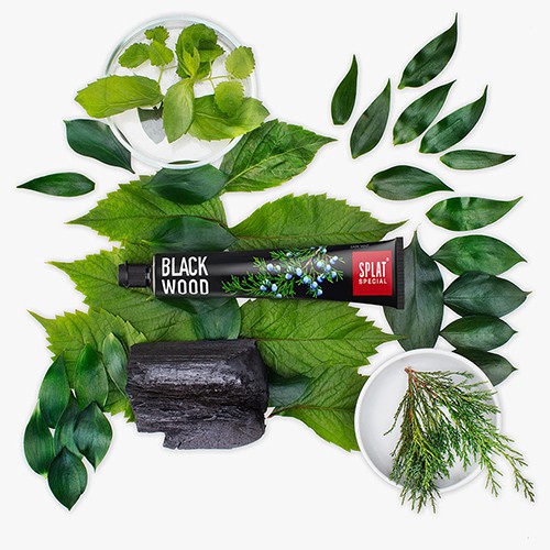 Miniaturka artykułu - #0 SPLAT BLACKWOOD Czarna pasta wybielajaca - 75 ml