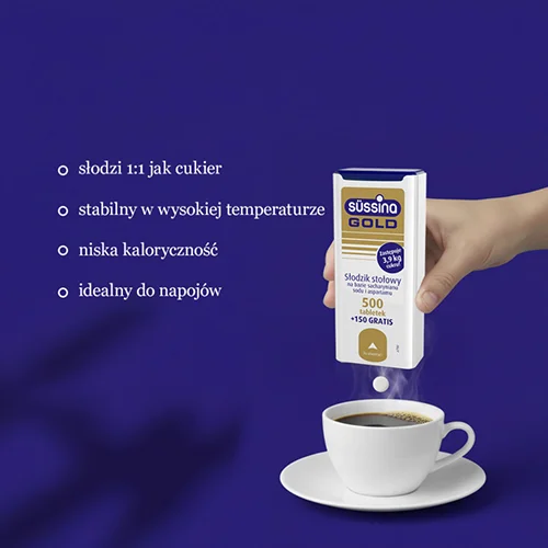 #1 – SUSSINA GOLD Słodzik - 500 sztuk + 150 sztuk