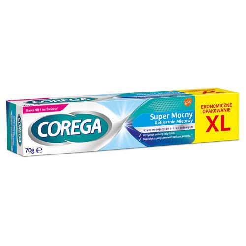 Zdjęcie produktu - 3 COREGA EXTRA STRONG Krem mocujący bez cynku (delikatnie miętowy) - 70 g