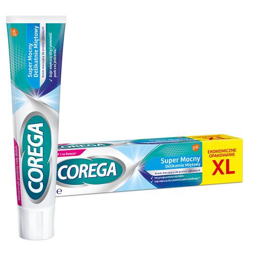 Miniaturka artykułu - #1 COREGA EXTRA STRONG Krem mocujący bez cynku (delikatnie miętowy) - 70 g