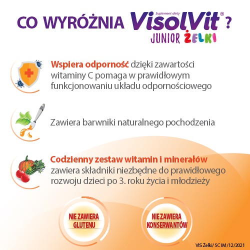 Miniaturka artykułu - #1 Visolvit Junior Żelki - 50 sztuk