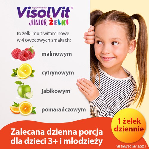 Zdjęcie produktu - 2 Visolvit Junior Żelki - 50 sztuk