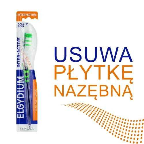 #2 – ELGYDIUM INTER-ACTIVE Medium Średnia Szczoteczka do zęb&oacute;w, 1 sztuka