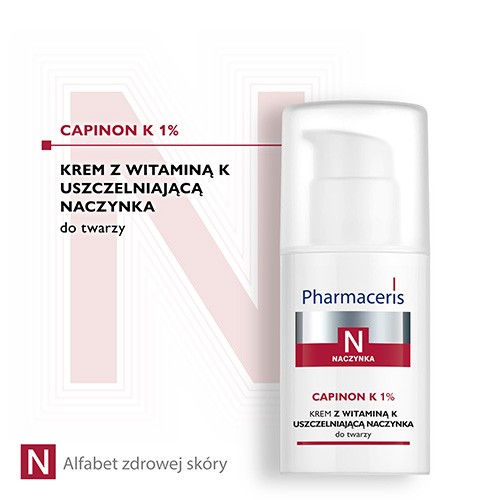 Miniaturka artykułu - #0 Pharmaceris N Capinon K 1% Krem z witaminą K uszczelniający naczynka, 30 ml