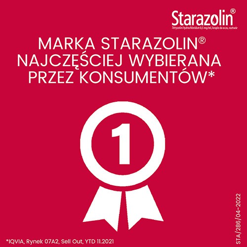 Zdjęcie produktu - 3 STARAZOLIN Krople do oczu 0,05% 2x5 ml, 10 ml