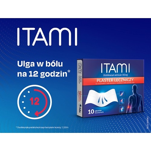Zdjęcie produktu - 2 Itami Plastry lecznicze 140mg, 10sztuk