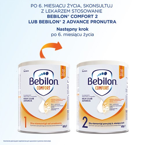 Zdjęcie produktu - 3 Bebilon Comfort 1 Mleko początkowe od urodzenia, 400 g