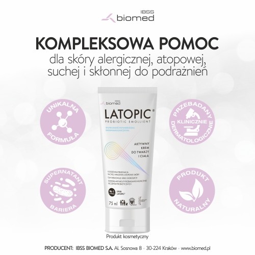 Miniaturka artykułu - #1 LATOPIC Krem do twarzy i ciała, 75ml