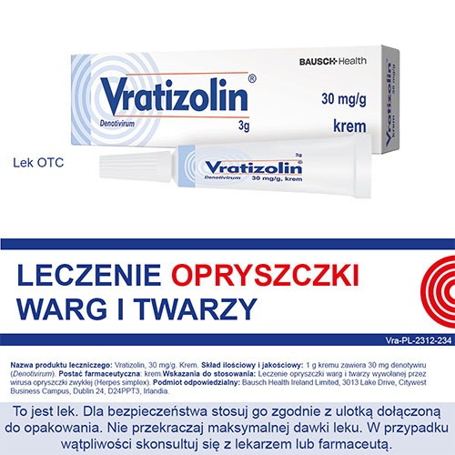 Miniaturka artykułu - #0 Vratizolin 30 mg/g Krem, 3g