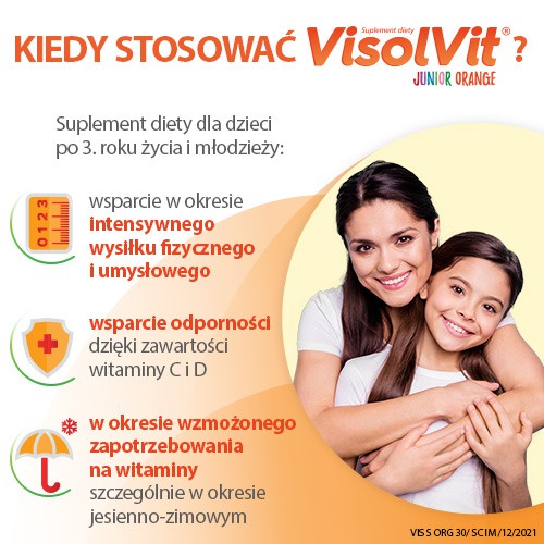 Zdjęcie produktu - 2 VISOLVIT ORANGE Junior - 30 saszetek