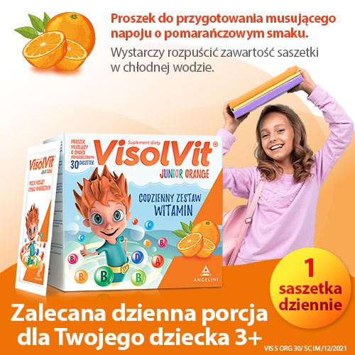 Zdjęcie produktu - 4 VISOLVIT ORANGE Junior - 30 saszetek