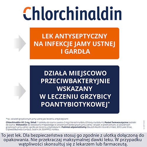 Miniaturka artykułu - #1 Chlorchinaldin VP, 20 tabletek do ssania