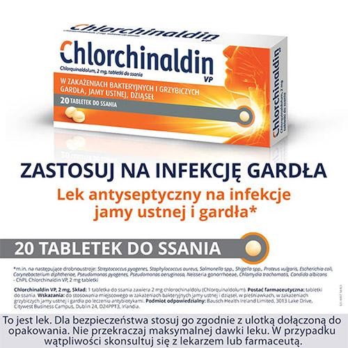 Miniaturka artykułu - #0 Chlorchinaldin VP, 20 tabletek do ssania