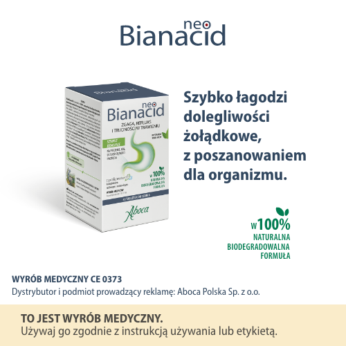 Miniaturka artykułu - #0 NeoBianacid, 45 tabl. do ssania - leczenie refluksu żołądkowo-przełykowego i b&oacute;lu żołądka
