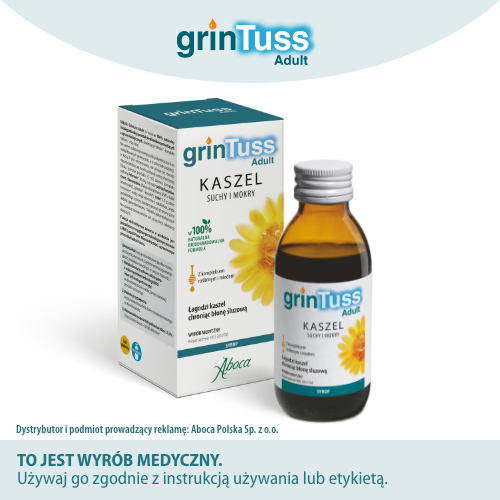 Miniaturka artykułu - #0 GrinTuss Syrop dla dorosłych - 128 g