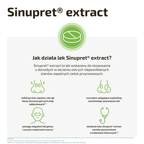 Zdjęcie produktu - 2 Sinupret extract 160 mg - 20 tabletek