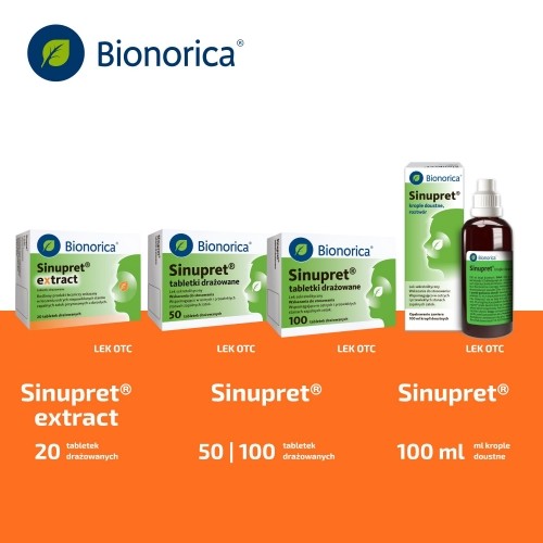 Zdjęcie produktu - 4 Sinupret extract 160 mg - 20 tabletek