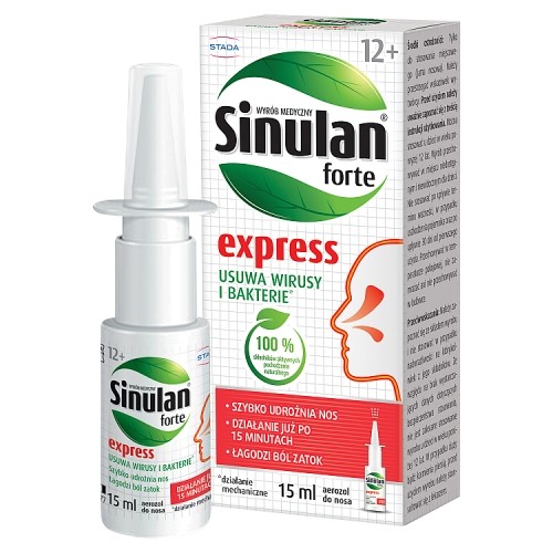 Miniaturka artykułu - #0 Sinulan Express Forte aerozol do nosa, 15 ml