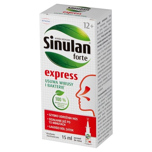 Miniaturka artykułu - #1 Sinulan Express Forte aerozol do nosa, 15 ml