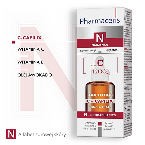 Miniaturka artykułu - #1 PHARMACERIS N C-CAPILIX Koncentrat z witaminą C, 30 ml